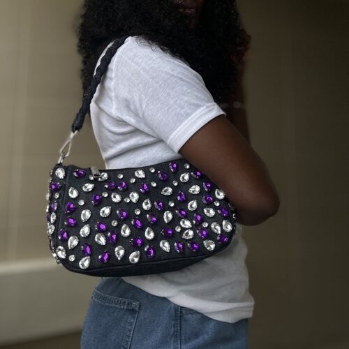 Beaded Jean shoulder bag – The Braids Brand Ghana