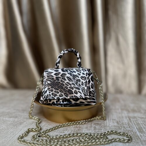 Mini handmade leather handbag in print – The Braids Brand Ghana