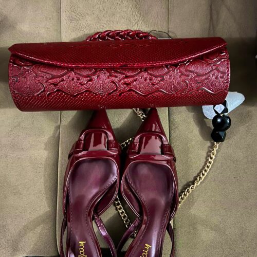 Burgundy handmade leather bag – The Braids Brand Ghana