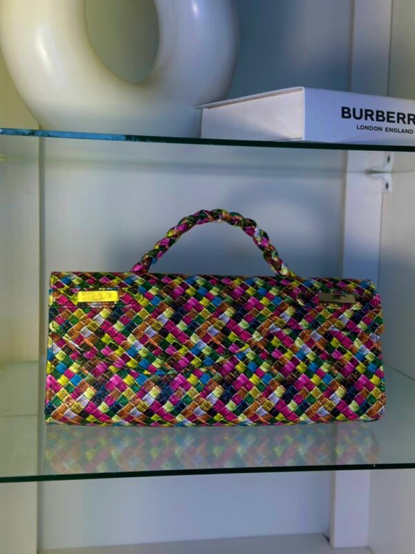 Multicolored handmade leather bag – The Braids Brand Ghana