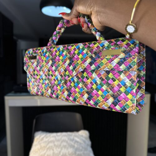 Curved flap handmade leather bag – The Braids Brand Ghana