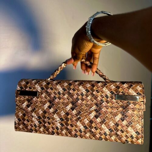 Brown handmade leather crossbody – The Braids Brand Ghana