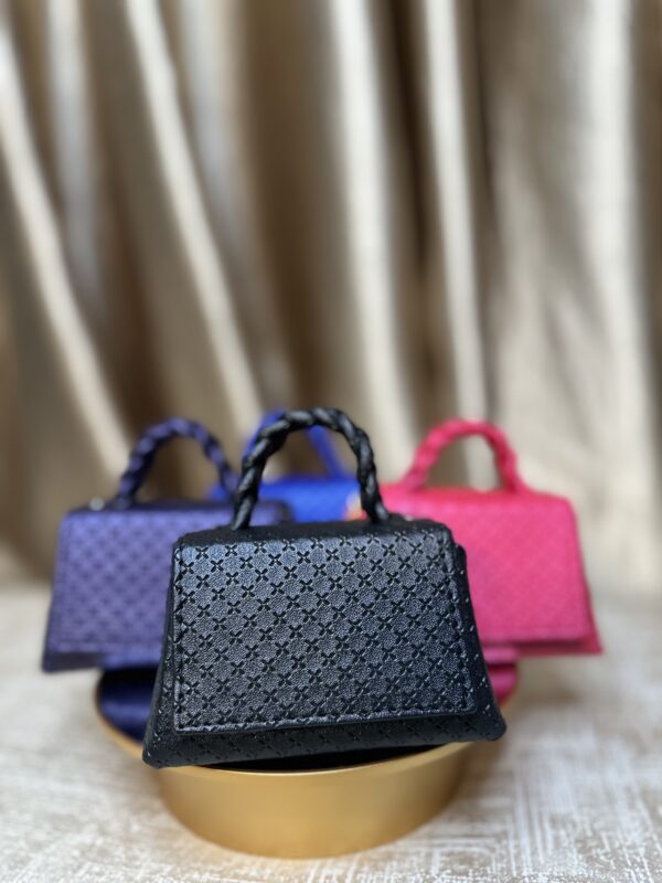 Mini handmade leather handbag in Black– The Braids Brand Ghana