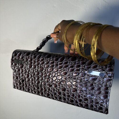 Deep purple handmade leather bag – The Braids Brand Ghana
