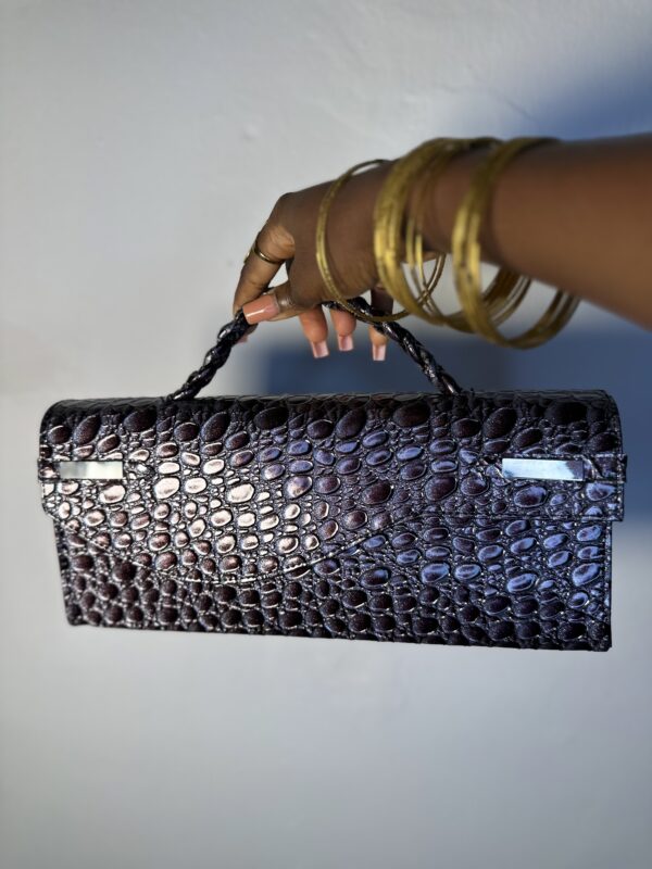 Deep purple handmade leather bag – The Braids Brand Ghana