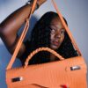 range handmade leather curved flap – The Braids Brand Ghana