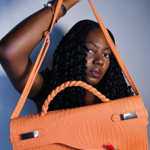 range handmade leather curved flap – The Braids Brand Ghana