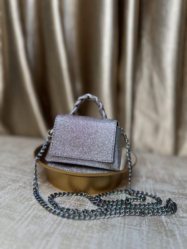 shiny mini Handmade leather bag - The braids Brand