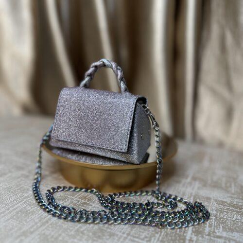 shiny mini Handmade leather bag - The braids Brand