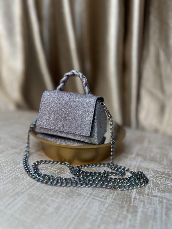 shiny mini Handmade leather bag - The braids Brand