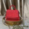 Red shiny leather bag- The braids Brand